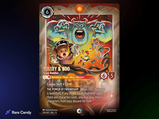 Sulley & Boo - Scare Buddies Enchanted #229 from Lorcana: Attack of the Vine!