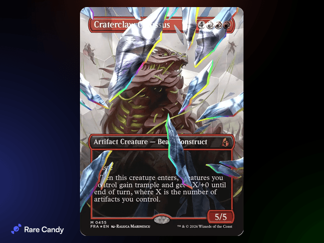 Craterclaw Colossus (Borderless) (Facet Foil) from MTG Reality Fracture