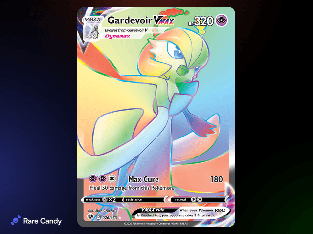 Gardevoir VMAX Rainbow Rare 076/073 from Pokémon Champion's Path