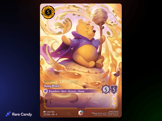 Winnie the Pooh - Hunny Wizard Enchanted #227 from Lorcana: Fabled