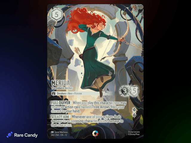 Merida - Formidable Archer Iconic #242 from Lorcana: Wilds Unknown