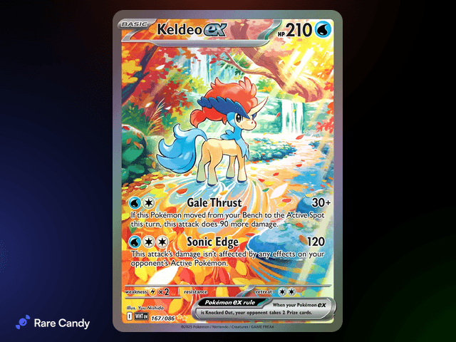 Keldeo ex Special Illustration Rare 167/086 from Pokémon White Flare