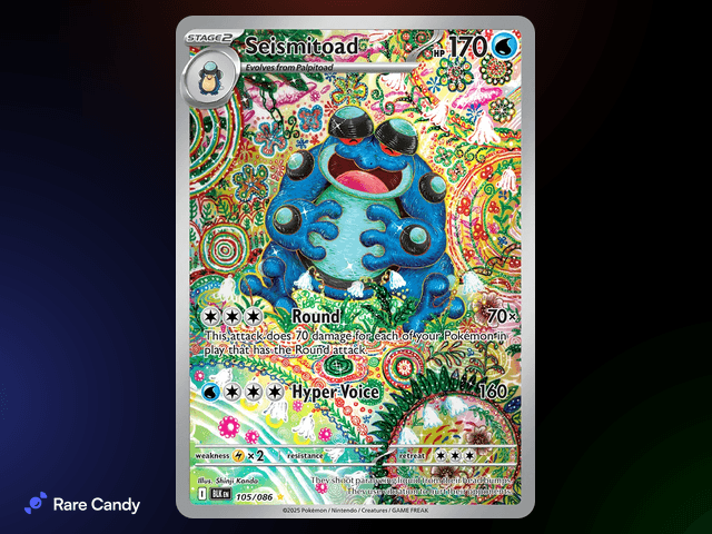 Seismitoad Illustration Rare 105/086 from Pokémon Black Bolt