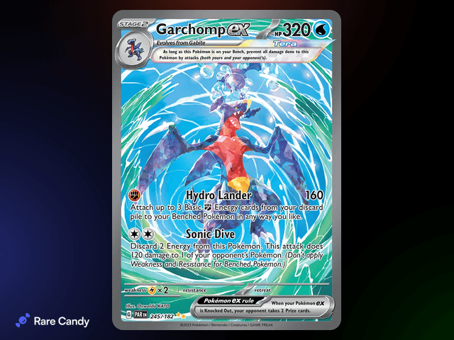 Garchomp ex Special Illustration Rare 245/182 from Pokémon Paradox Rift