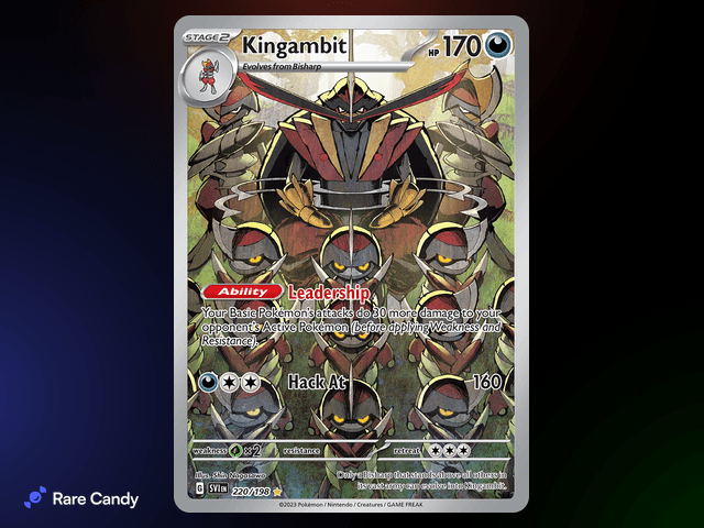 Kingambit Illustration Rare 220/198 from Pokémon Scarlet & Violet