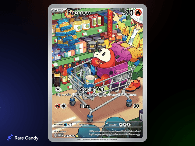 Fuecoco Illustration Rare 201/193 from Pokémon Paldea Evolved