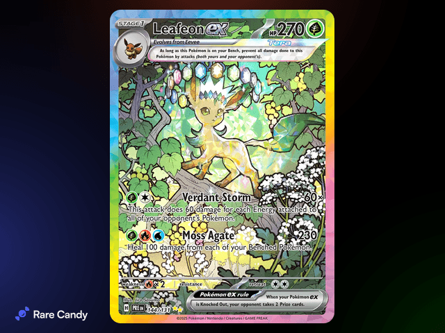Leafeon ex Special Illustration Rare 144/131 from Pokémon Prismatic Evolutions