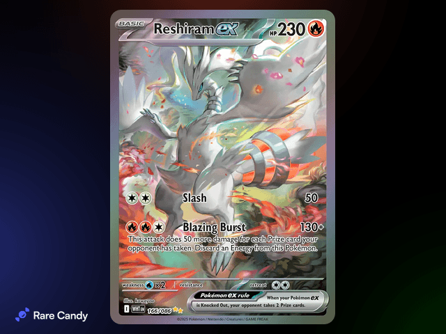 Reshiram ex Special Illustration Rare 166/086 from Pokémon White Flare
