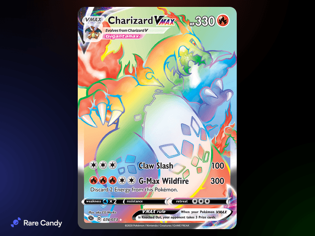 Charizard VMAX Rainbow Rare 074/073 from Pokémon Champion's Path