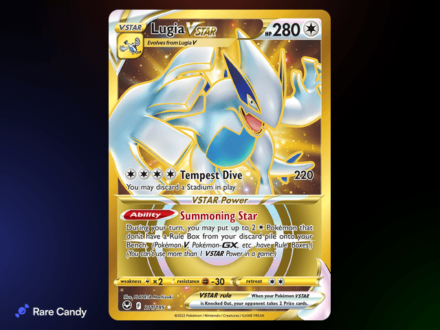 Lugia VSTAR Gold Secret Rare 211/195 from Pok�mon Silver Tempest