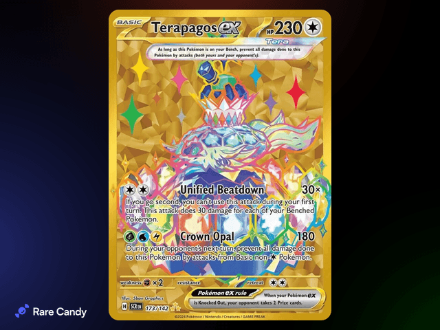 Terapagos ex Hyper Rare 173/142 from Pok�mon Stellar Crown
