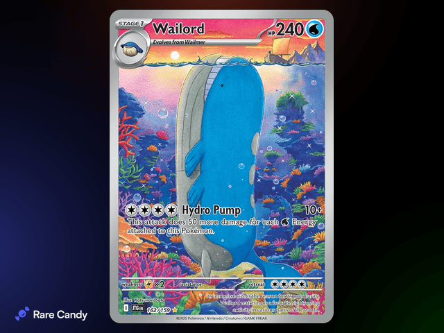 Wailord Illustration Rare 162/159 from Pokémon Journey Together