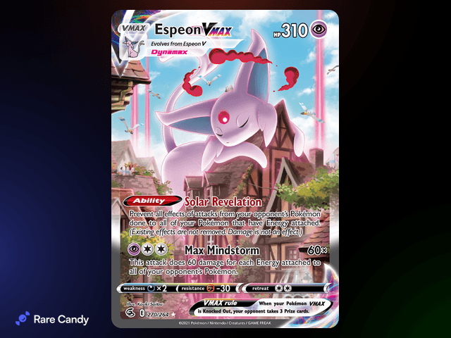 Espeon VMAX Alternate Art Secret Rare 270/264 from Pok�mon Fusion Strike