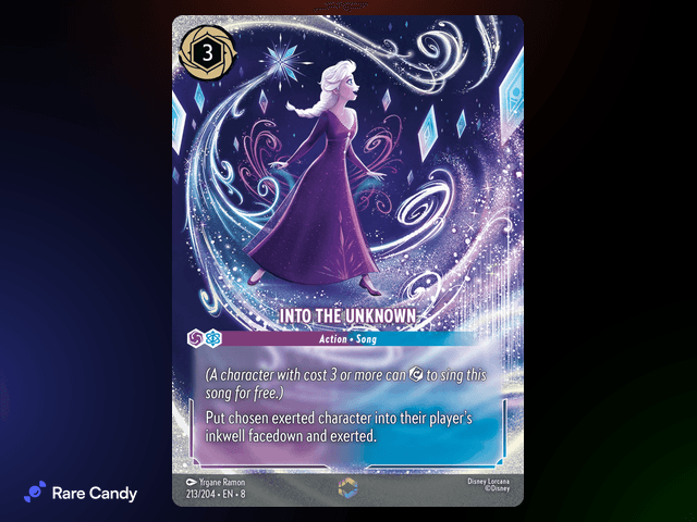 Into the Unknown Enchanted #213 from Lorcana: Reign of Jafar