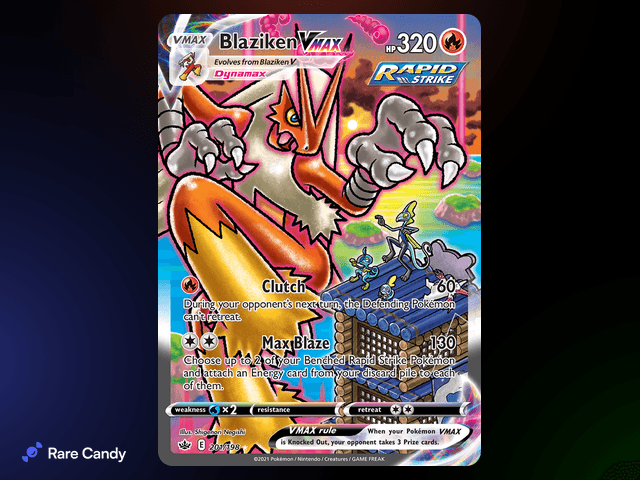 Blaziken VMAX Alternate Art Secret Rare 201/198 from Pokémon Chilling Reign